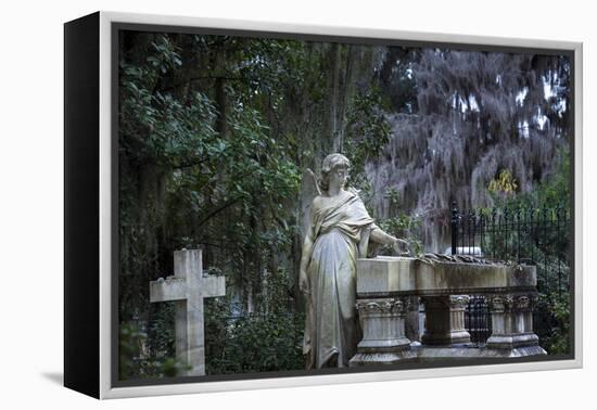 Georgia, Savannah, Bonaventure Cemetery, Famous For Its Beautifully Appointed Tombs Adorned With An-John Coletti-Framed Premier Image Canvas