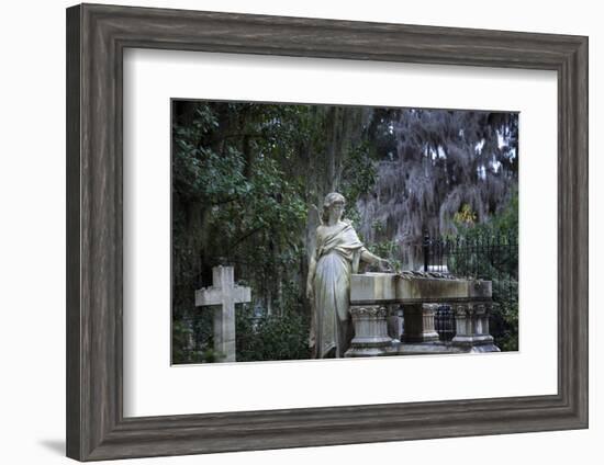 Georgia, Savannah, Bonaventure Cemetery, Famous For Its Beautifully Appointed Tombs Adorned With An-John Coletti-Framed Photographic Print