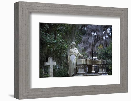 Georgia, Savannah, Bonaventure Cemetery, Famous For Its Beautifully Appointed Tombs Adorned With An-John Coletti-Framed Photographic Print