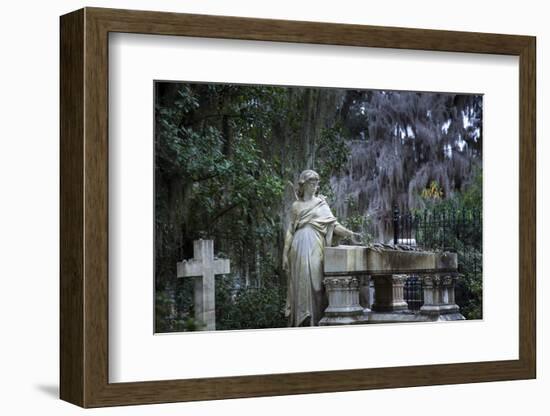 Georgia, Savannah, Bonaventure Cemetery, Famous For Its Beautifully Appointed Tombs Adorned With An-John Coletti-Framed Photographic Print