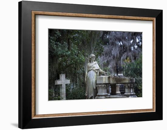 Georgia, Savannah, Bonaventure Cemetery, Famous For Its Beautifully Appointed Tombs Adorned With An-John Coletti-Framed Photographic Print