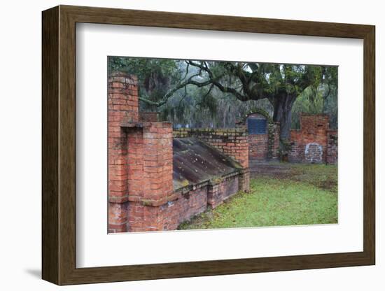 Georgia, Savannah, Burial Vaults in Historic Colonial Park Cemetery-Joanne Wells-Framed Photographic Print