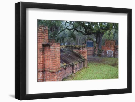 Georgia, Savannah, Burial Vaults in Historic Colonial Park Cemetery-Joanne Wells-Framed Photographic Print