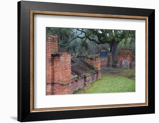 Georgia, Savannah, Burial Vaults in Historic Colonial Park Cemetery-Joanne Wells-Framed Photographic Print