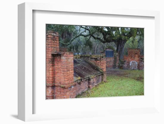 Georgia, Savannah, Burial Vaults in Historic Colonial Park Cemetery-Joanne Wells-Framed Photographic Print