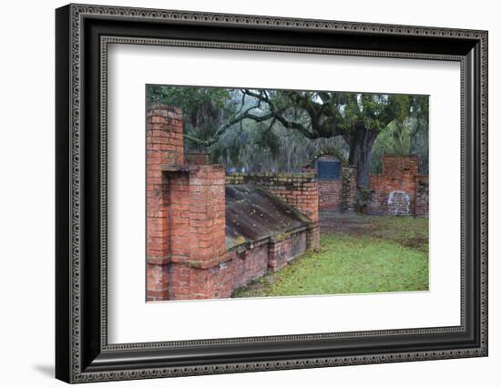 Georgia, Savannah, Burial Vaults in Historic Colonial Park Cemetery-Joanne Wells-Framed Photographic Print