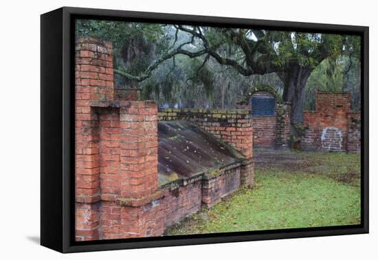 Georgia, Savannah, Burial Vaults in Historic Colonial Park Cemetery-Joanne Wells-Framed Premier Image Canvas