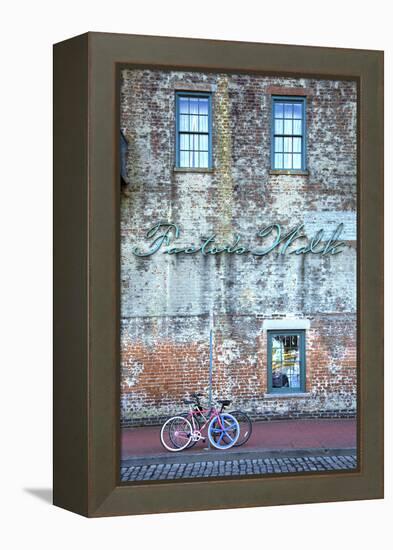 Georgia, Savannah, Factor's Walk, Restored Cotton Warehouse, River Street, Shops, Restaurants-John Coletti-Framed Premier Image Canvas