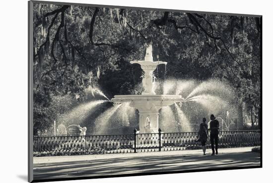 Georgia, Savannah, Fountain in Forsyth Park-Walter Bibikow-Mounted Photographic Print