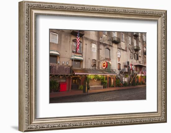 Georgia, Savannah, Historic Buildings Along River Street-Joanne Wells-Framed Photographic Print