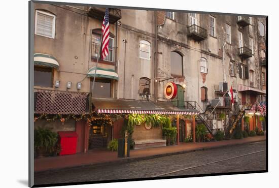 Georgia, Savannah, Historic Buildings Along River Street-Joanne Wells-Mounted Photographic Print