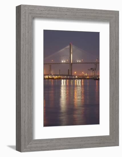 Georgia, Savannah, Span of the Talmadge Memorial Bridge-Joanne Wells-Framed Photographic Print