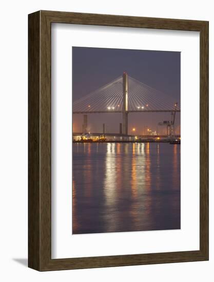 Georgia, Savannah, Span of the Talmadge Memorial Bridge-Joanne Wells-Framed Photographic Print