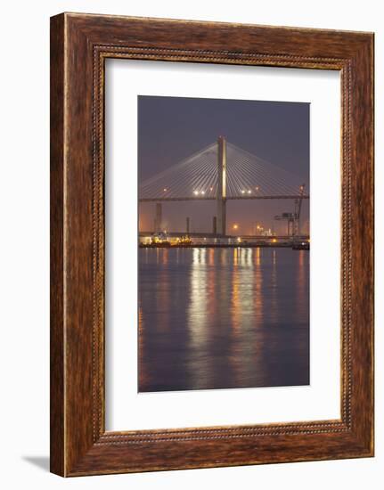 Georgia, Savannah, Span of the Talmadge Memorial Bridge-Joanne Wells-Framed Photographic Print