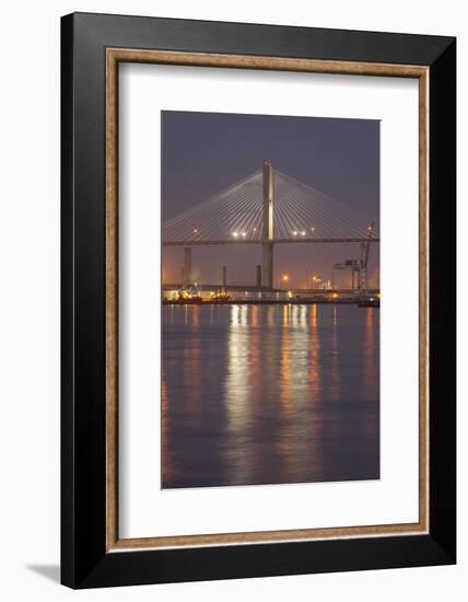 Georgia, Savannah, Span of the Talmadge Memorial Bridge-Joanne Wells-Framed Photographic Print