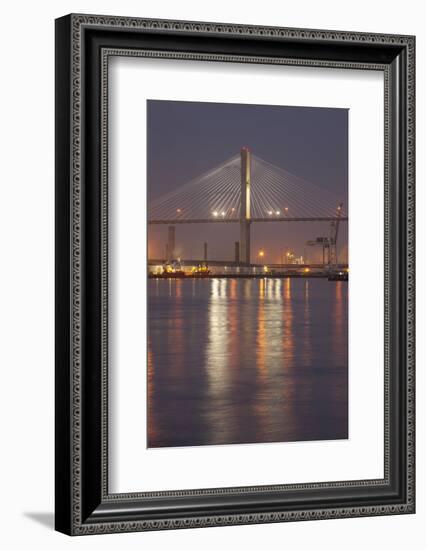 Georgia, Savannah, Span of the Talmadge Memorial Bridge-Joanne Wells-Framed Photographic Print