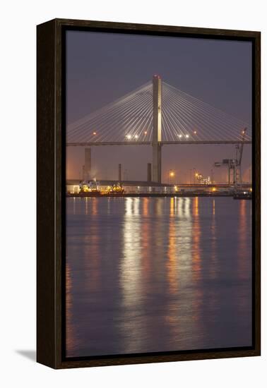 Georgia, Savannah, Span of the Talmadge Memorial Bridge-Joanne Wells-Framed Premier Image Canvas