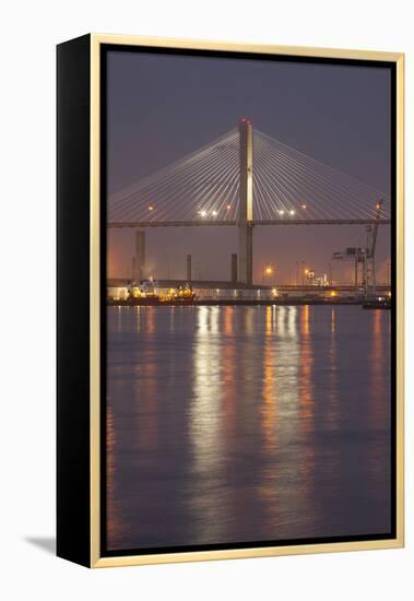 Georgia, Savannah, Span of the Talmadge Memorial Bridge-Joanne Wells-Framed Premier Image Canvas