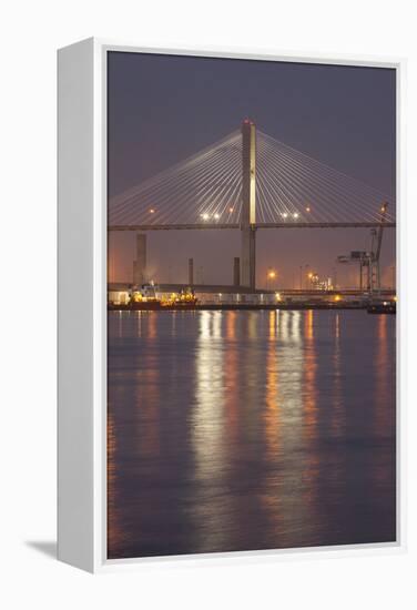 Georgia, Savannah, Span of the Talmadge Memorial Bridge-Joanne Wells-Framed Premier Image Canvas