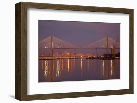 Georgia, Savannah, Talmadge Memorial Bridge at Dawn-Joanne Wells-Framed Photographic Print