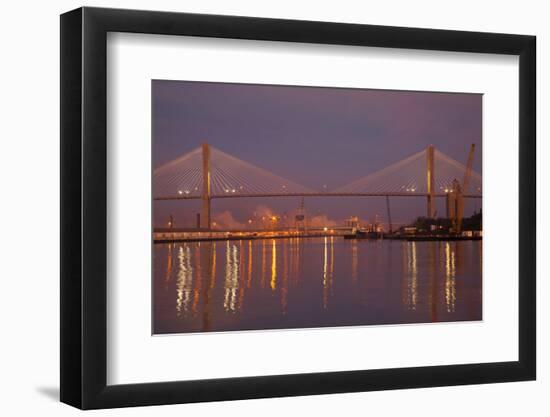 Georgia, Savannah, Talmadge Memorial Bridge at Dawn-Joanne Wells-Framed Photographic Print