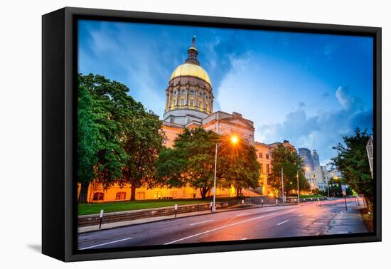 Georgia State Capitol Building in Atlanta, Georgia, Usa.-SeanPavonePhoto-Framed Premier Image Canvas