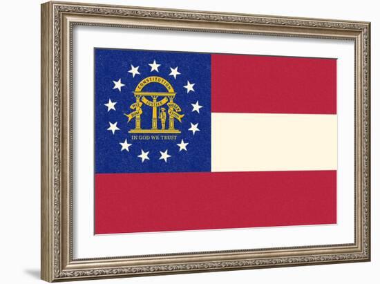 Georgia State Flag-Lantern Press-Framed Art Print