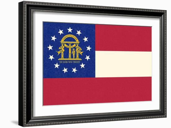 Georgia State Flag-Lantern Press-Framed Art Print