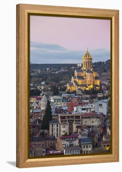 Georgia, Tbilisi,Avlabari, Tsminda Sameba Cathedral (Holy Trinity Cathedral)-Jane Sweeney-Framed Premier Image Canvas