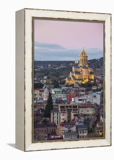 Georgia, Tbilisi,Avlabari, Tsminda Sameba Cathedral (Holy Trinity Cathedral)-Jane Sweeney-Framed Premier Image Canvas