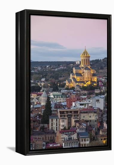 Georgia, Tbilisi,Avlabari, Tsminda Sameba Cathedral (Holy Trinity Cathedral)-Jane Sweeney-Framed Premier Image Canvas