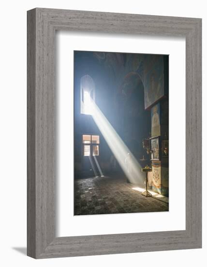 Georgia, Tbilisi. Old Town, St. Georgia Basilica interior.-Walter Bibikow-Framed Photographic Print