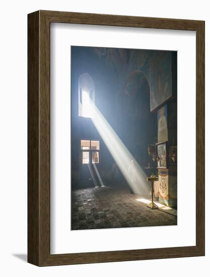 Georgia, Tbilisi. Old Town, St. Georgia Basilica interior.-Walter Bibikow-Framed Photographic Print