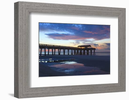 Georgia, Tybee Island, Early Morning at the Pier-Joanne Wells-Framed Photographic Print