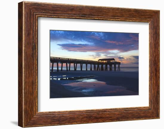 Georgia, Tybee Island, Early Morning at the Pier-Joanne Wells-Framed Photographic Print