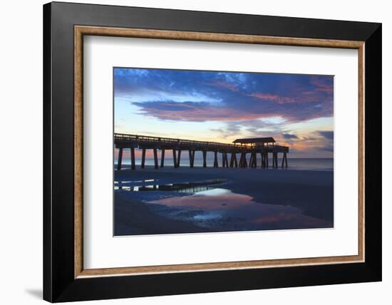 Georgia, Tybee Island, Early Morning at the Pier-Joanne Wells-Framed Photographic Print