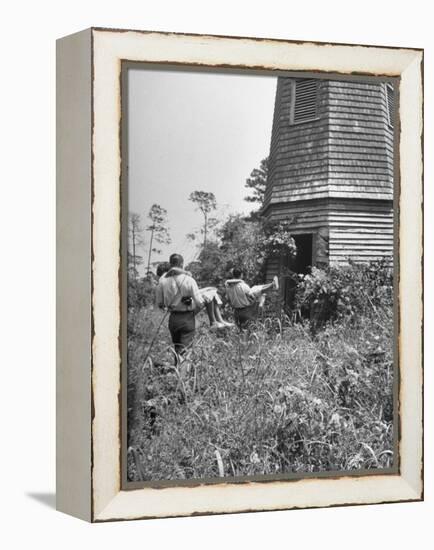 Georgia Univ. Students Spending Weekend on Jekyll Island-Ed Clark-Framed Premier Image Canvas