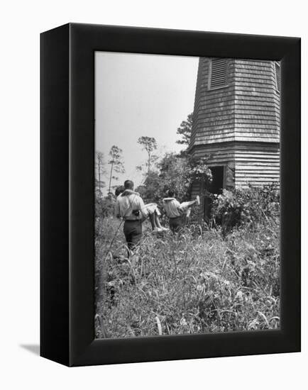 Georgia Univ. Students Spending Weekend on Jekyll Island-Ed Clark-Framed Premier Image Canvas