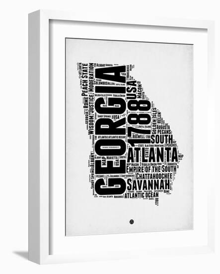 Georgia Word Cloud 2-NaxArt-Framed Art Print