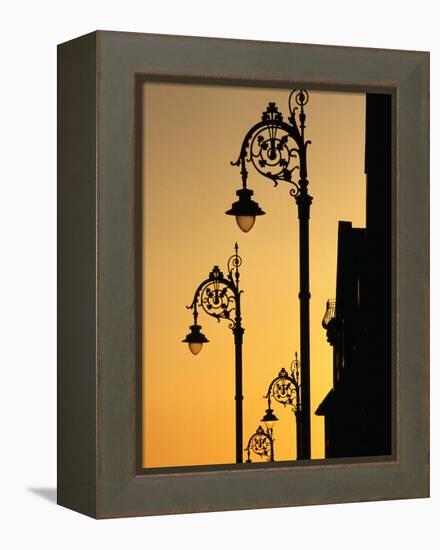 Georgian Lanterns at Sunset, Dublin, Ireland-Martin Moos-Framed Premier Image Canvas
