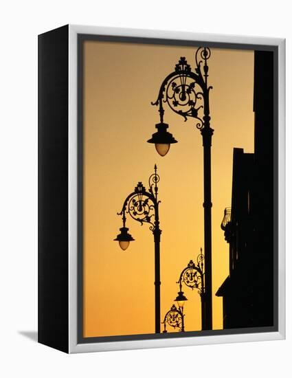 Georgian Lanterns at Sunset, Dublin, Ireland-Martin Moos-Framed Premier Image Canvas