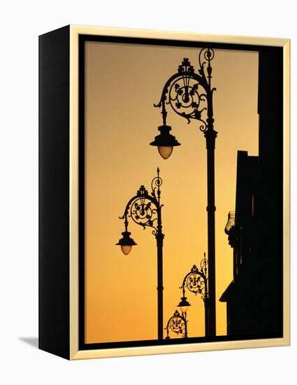 Georgian Lanterns at Sunset, Dublin, Ireland-Martin Moos-Framed Premier Image Canvas