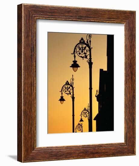 Georgian Lanterns at Sunset, Dublin, Ireland-Martin Moos-Framed Photographic Print