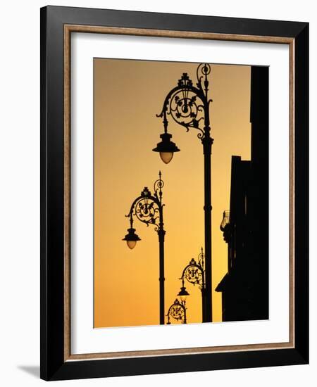 Georgian Lanterns at Sunset, Dublin, Ireland-Martin Moos-Framed Photographic Print