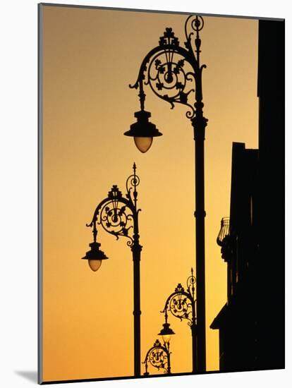 Georgian Lanterns at Sunset, Dublin, Ireland-Martin Moos-Mounted Photographic Print