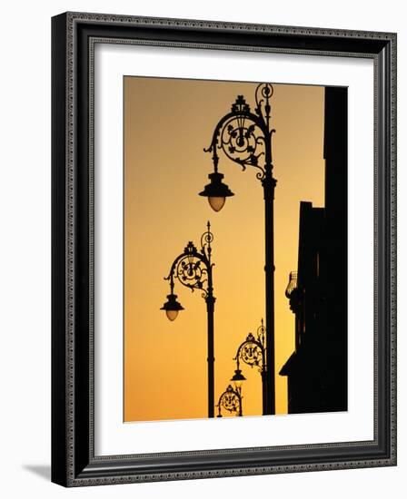 Georgian Lanterns at Sunset, Dublin, Ireland-Martin Moos-Framed Photographic Print