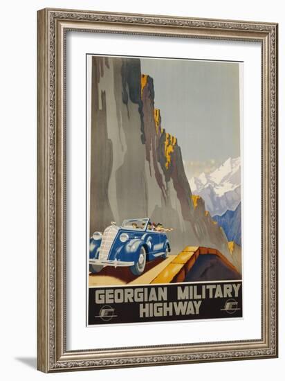 Georgian Military Highway Poster-Alexander Jitomirsky-Framed Giclee Print