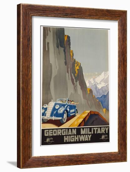 Georgian Military Highway Poster-Alexander Jitomirsky-Framed Giclee Print