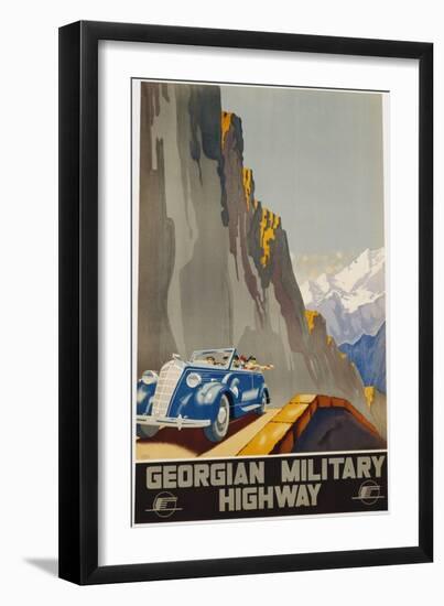 Georgian Military Highway Poster-Alexander Jitomirsky-Framed Giclee Print