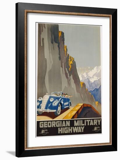 Georgian Military Highway Poster-Alexander Jitomirsky-Framed Giclee Print